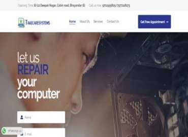 computer repairing and sales services website developed by me